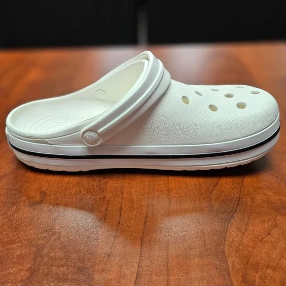Crocs Crocband Clog White Unisex Sandal Slip On Water Shoe Size M 6 / W 8 - Picture 5 of 9